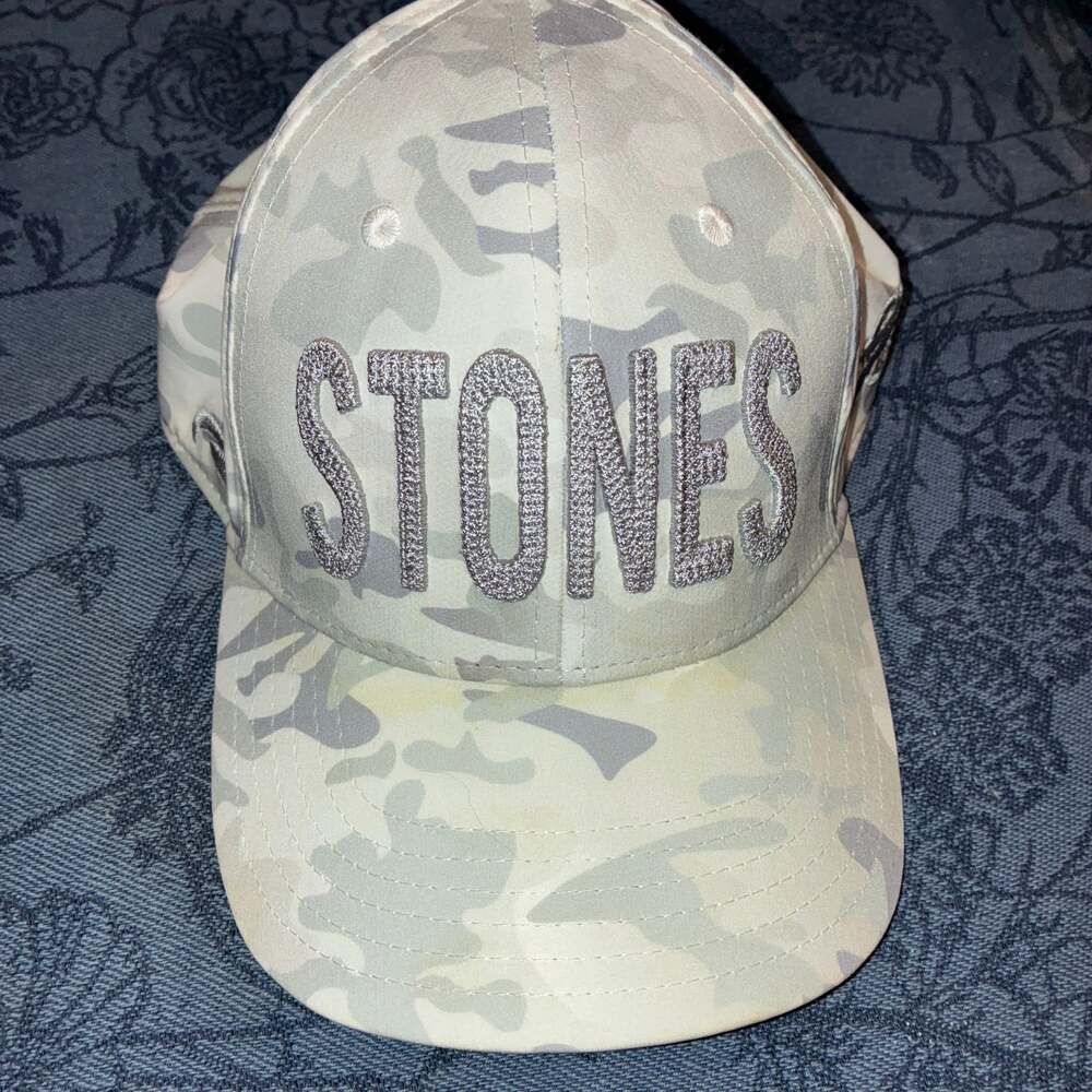 Excellent Rolling Stones Camo  Logo Baseball Cap - Grey/White Camouflage Hat